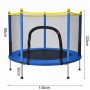 Дитячий батут Fitonix 140 см із захисною сіткою та 6 опорними ніжками, синій