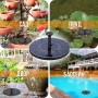 Плавающий садовый фонтан с солнечной панелью и различными насадками Solar Fountain Черный