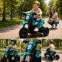 Електромотоцикл для дітей Cool Mountain 26X-130 / Дитячий електро мотоцикл з LED-підсвічуванням та музикою Зелений