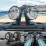 Автомобільний подвійний вентилятор Vehicle Fan X666 від прикурювача з двома поворотними головками