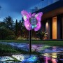 Вуличні сонячні 3D світильники Метелики зі змінним кольором / Сонячний світильник Метелик 2в1 26X-115