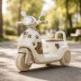 Дитячий триколісний скутер на акумуляторі/електромотоцикл з LED-підсвіткою 26X-129 Бежевий