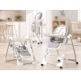 Стільчик для годування BabyChair з регульованою спинкою та столиком, шезлонг, колеса, складаний X-715 / Стільчик-шезлонг для годув