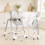 Стільчик для годування BabyChair з регульованою спинкою та столиком, шезлонг, колеса, складаний X-715 / Стільчик-шезлонг для годув
