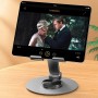 Подставка для телефона 4.7-6.7| , с вращением на 360°, S758, Серый / Настольный держатель для телефона и планшета