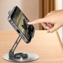 Подставка для телефона 4.7-6.7| , с вращением на 360°, S758, Серый / Настольный держатель для телефона и планшета