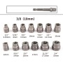 Набор экстракторов 14шт, Nut Extractor, AN ES-14 Черный / Набор для откручивания болтов / Набор головок для поврежденных болтов