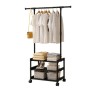 Вешалка напольная SINGLE-POLE SHOE RACK 107-2 с полками для обуви