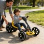 Електрокарт дитячий 6км/год, до 50кг, Karting, Жовтий / Електричний карт складний / Дитячий електромобіль
