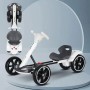 Дитячий складаний електромобіль Go-Kart з акумулятором та пультом електрокар Білий