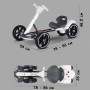Дитячий складаний електромобіль Go-Kart з акумулятором та пультом електрокар Білий