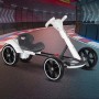 Дитячий складаний електромобіль Go-Kart з акумулятором та пультом електрокар Білий