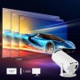 Проєктор із 2 джойстиками та пультом, WiFi, Bluetooth, M300 MAX, Білий/Смарт проєктор з іграми/Ігровий проєктор