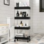 Етажерка підлогова на коліщатках only Black D 220-4 / Полиця підлогова на колесах / Пересувний органайзер 4 полиці