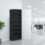 Стелаж для взуття A 598-04 закрита шафа на 7 полиць 42×28×122 см біло-чорний для компактного зберігання взуття