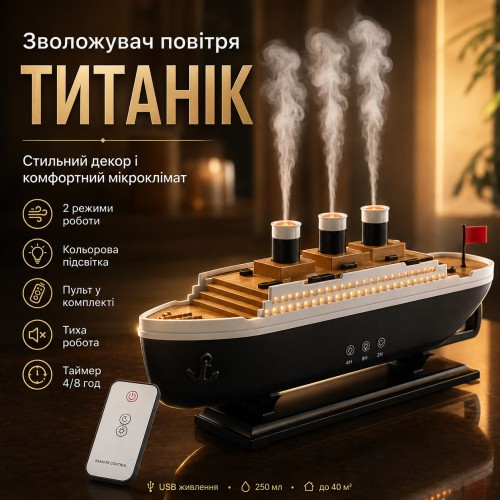 Зволожувач повітря Тисник 30 см, 250 мл, від USB, RGB/Зволожувач аромадифузор