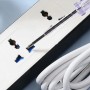 Мережевий подовжувач-розгалужувач 3 розетки з USB Type-C, 2м, WL-7, Білий / Подовжувач з USB портами / Мережевий фільтр