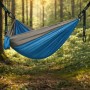 Гамак туристический двухместный, 270х140 см до 200 кг, Голубой / Подвесной гамак для кемпинга / Гамак для дачи / Нейлоновый гамак