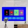 Портативний мультимедійний проєктор 4K Android A10 з Wi-Fi 2.4/5 ГГц, Bluetooth 5.2, автофокусом і автокоригцією трапеції