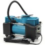 Автомобільний компресор AD 636060 2-поршневий 12 V з набором інструментів для ремонту шин у кейсі, зелений