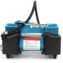 Автомобільний компресор AD 636060 2-поршневий 12 V з набором інструментів для ремонту шин у кейсі, зелений