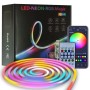 Розумна неонова стрічка від USB, 10 м, пульт + Bluetooth, Rgb/RGB стрічка/Гнучкий неон/Міжий неон/Дінка світлодіодна