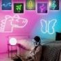 Розумна неонова стрічка від USB, 10 м, пульт + Bluetooth, Rgb/RGB стрічка/Гнучкий неон/Міжий неон/Дінка світлодіодна