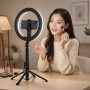 Селфі-палиця з кільцевою RGB LED-лампою та функцією AI-автовідстеження/штатив P100 з Bluetooth 5.2 Type-C