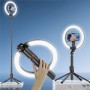Селфі-палиця з кільцевою LED-лампою та функцією AI-автовідстеження/штатив P225Q 2,2 м з Bluetooth 5.2 Type-C