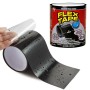 Водонепроникна ізоляційна стрічка 200×10 см, Flex Tape 2, Чорний/ Універсальний ремонтний скотч/Клейка стрічка надміцна