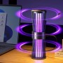 Лампа-ловушка для комарів LY-936 USB безшумна з функцією нічника й електричною сіткою 3000 В, чорна