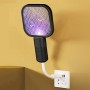 Електричний знищувач комах від USB, Чорний/ Лампа від комарів/Ловчина для комарів/Електрична мухобійка