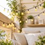 Вулична гірлянда від мережі 20 Led, 5 м, Білий/LED гірлянда кульки на дерево/Гірлянда світлодіодна