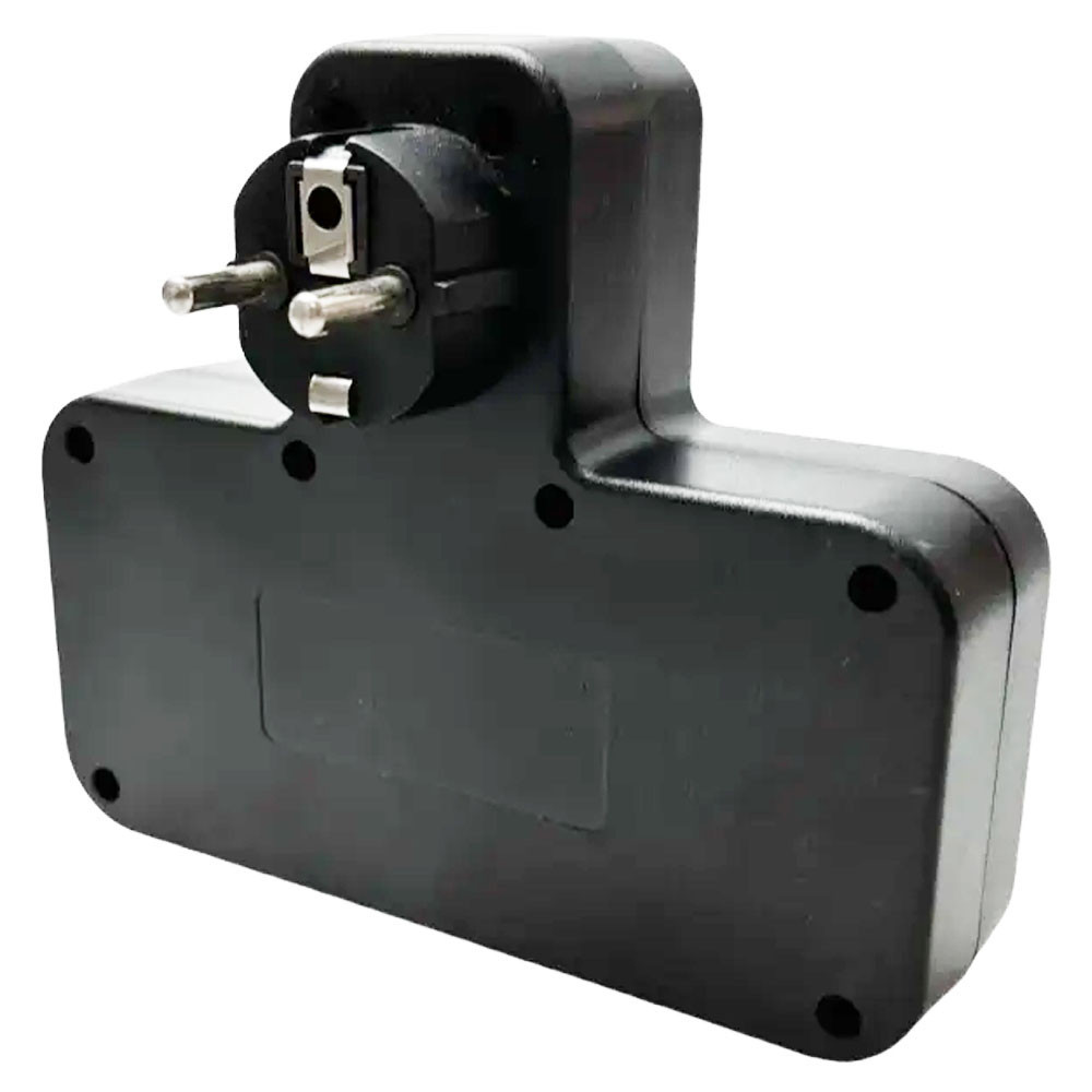 Мережевий фільтр з підсвіткою 2500 Вт, 2 розетки, 2xUSB + Type-C, HG-275, Чорний/розгалужувач у розетку / Мережевий трійник