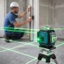 Акумуляторний лазерний нівелір 4D зі штативом на 16 ліній у кейсі, Синій/ Лазерний рівень