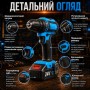 Акумуляторний шурупокрут 24V двошвидкісний з LED-підсвіткою і набором інструментів у кейсі