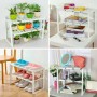 Регулируемая кухонная полка, 38-70 см, KITCHEN RACK, Белый / Раздвижной стеллаж для хранения посуды под раковину