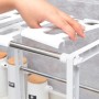 Регулируемая кухонная полка, 38-70 см, KITCHEN RACK, Белый / Раздвижной стеллаж для хранения посуды под раковину