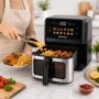 Аерогриль Rainberg RB 2342 4800W аерофрітюрниця безмасляна для приготування без олії з 2 Тенами 12,5 л та сенсорним керуванням