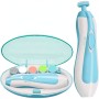 Детский триммер для ногтей + 6 насадок NAIL TRIMMER XL-667, Голубой / Аккумуляторная