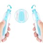 Детский триммер для ногтей + 6 насадок NAIL TRIMMER XL-667, Голубой / Аккумуляторная