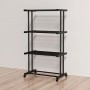Этажерка металлическая RIAS Clothes Drying Rack 8041 на колесах, 4 яруса, 155×80×40 см, черная
