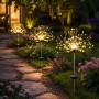 Садовий світильник на сонячній батареї Кульбабаба, 120 LED, Жовтий/Вільний ліхтар газонний/Декоративний світильник для саду