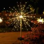 Садовий світильник на сонячній батареї 60 LED, 85 см, 1 шт., Чорний/ Садовий ліхтар/Вільний світильник Феєрверк