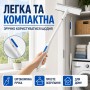 Телескопічна швабра M1792 для вікон від 60 см до 95 см і дзеркал із рухомою насадкою Швабра для миття вікон з телескопічною ручкою