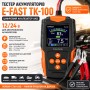 Тестер акумуляторів E-FAST TK-100 12/24 В Цифровий автомобільний аналізатор АКБ 26X-313 з LCD-дисплеєм для перевірки CCA, SOC