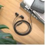 Проводные наушники вакуумные 3.5mm HOCO M97 Enjoy с микрофоном 1.2m Черные