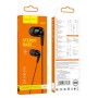 Проводные наушники вакуумные 3.5mm HOCO M97 Enjoy с микрофоном 1.2m Черные