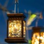 Вуличний світильник на сонячній батареї 12,5х9 см, Теплий білий/ Садовий ліхтар підвісний/Ліхтар для саду
