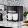 Крапельна кавоварка, 500 Вт, 2 чашки, LB-54007, Чорна/Кавоварка для дому/Кавоварка з керамічними чашками